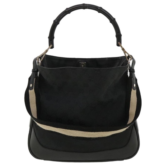 Gucci GG Canvas Bamboo Satchel (SHG-35630) - Picture 1 of 8